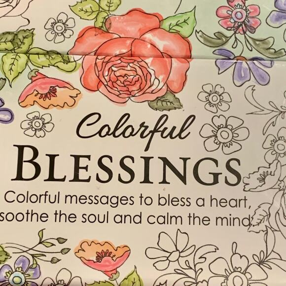 Coloring Cards Colorful Blessings Christian Art Gifts New & Sealed Cards - Picture 2 of 7